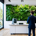 Modern Sustainable Office**

"A brightly lit, modern office space in Madrid, Spain. A consultant, fully clothed in professional attire, is presenting a sustainability strategy on a large interactive display. Green plants are visible throughout the office. The atmosphere is collaborative and focused. safe for work, appropriate content, professional, perfect anatomy, correct proportions, well-formed hands, natural pose, high quality."

**