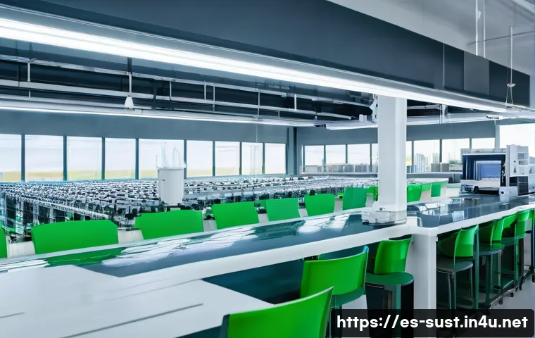지속가능성 목표 SDGs 와 컨설팅 적용법 - A modern textile factory interior showcasing advanced automation processes to optimize energy and ma...